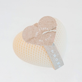 hartvormige kaars soft white met gepersonaliseerde wikkel TA14971-2300013-03 1