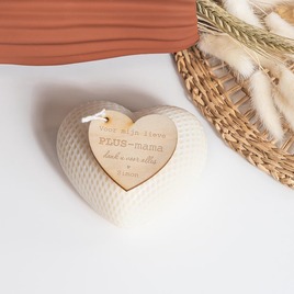 soft white kaarsje met hartvormig houten labeltje TA14971-2400003-03 2
