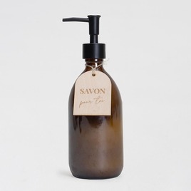 distributeur de savon avec etiquette en bois TA14989-2400002-02 1