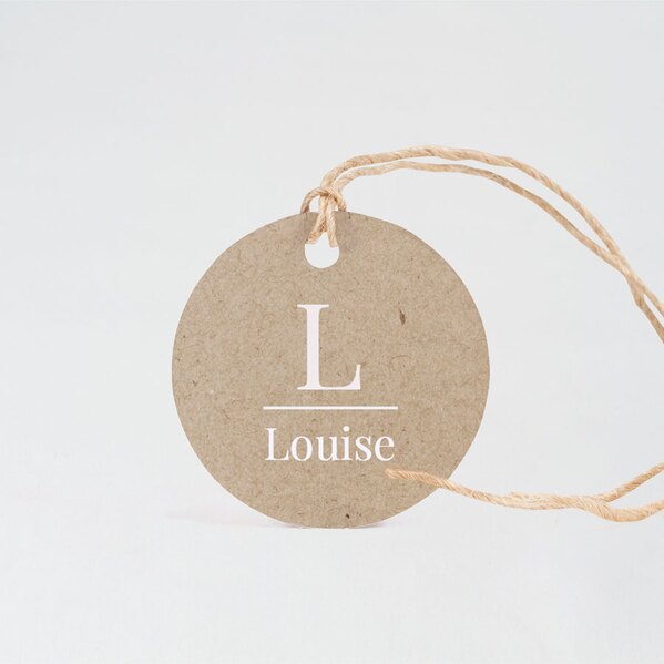 rond geboortelabel ecolook met initiaal TA1555-2300025-03 2