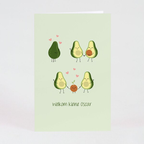 wenskaart geboorte met avocado s TA1620-2300002-03 1