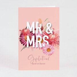 felicitatie huwelijk kaart met bloemen TA1620-2300014-03 1