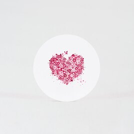 ronde sticker met roze bloemenhart 3 7 cm TA171-157-03 2
