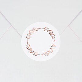 timbre de scellage couronne de fleurs cuivre TA178-102-02 1