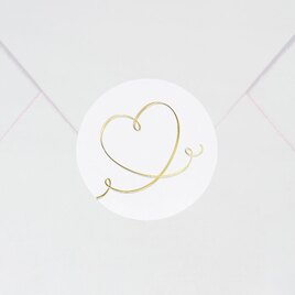 timbre de scellage mariage coeur en or TA178-104-02 1