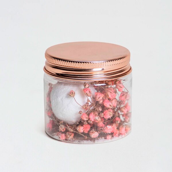 potje met roze droogbloemen en mini bruisbal TA182-298-03 1