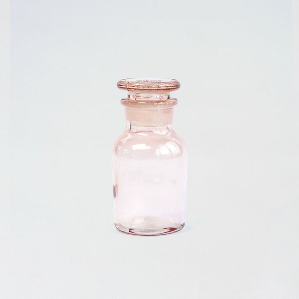 glazen apothekersflesje roze TA182-340-03 1