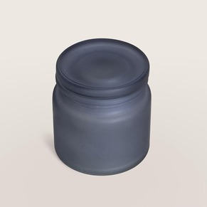 Petit pot en verre dépoli mariage bleu