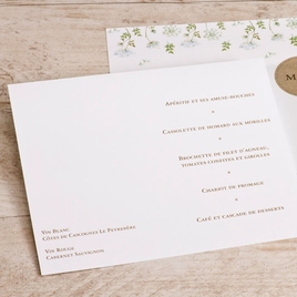 menu mariage fleurs printanieres vertes TA208-008-02 2