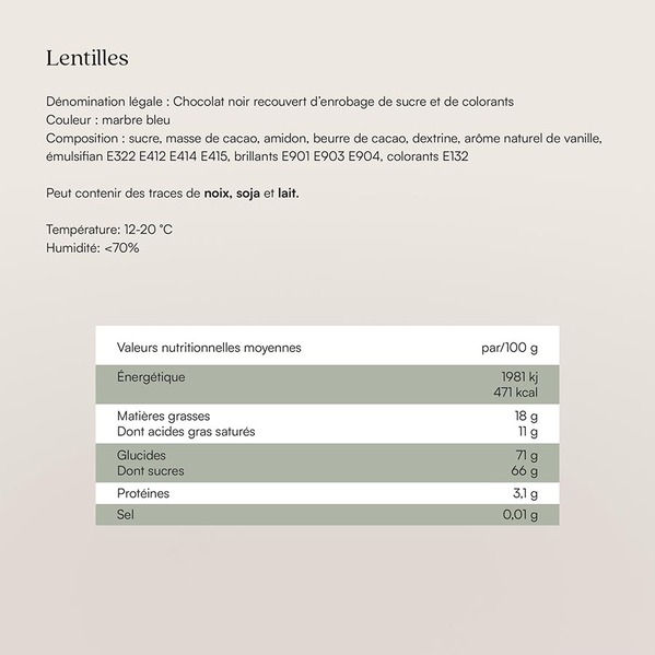 dragees lentilles marbrees bleues 1 kg 1120 ex TA283-150-02 3