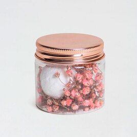 potje met mini bruisbal en roze droogbloemen TA382-298-03 1
