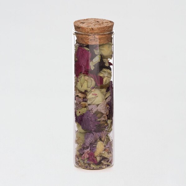 fioles en verre communion avec fleurs sechees TA482-156-02 1