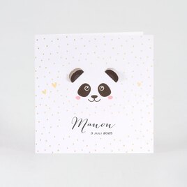 geboortekaartje panda met vrolijke confetti buromac 507009 TA507-009-03 1