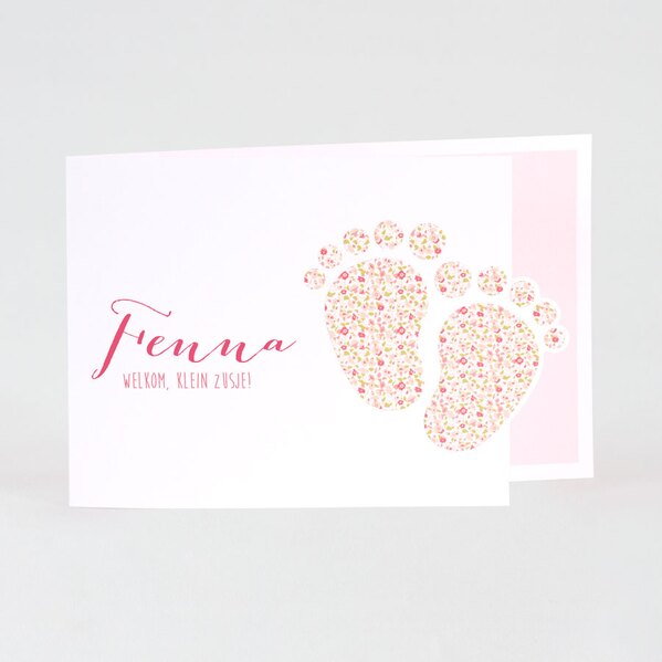 vrolijke-geboortekaart-met-voetjes-en-roze-bloempjes-507111-TA507-111-03-1