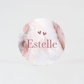 sticker bapteme effet marbre rose 5 9 cm TA531-225-02 1