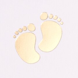 uitnodiging babyborrel met voetjes in goudfolie TA579-301-03 2