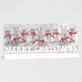 zakelijke kerstkaart met marshmallow sneeuwmannetjes TA843-002-03 1