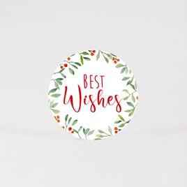 ronde sticker kerst best wishes 3 5 cm TA879-103-03 1